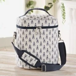 B&M Ocean Print Cooler Bag - White -Garden Series Store 394307 ocean print cooler bag white