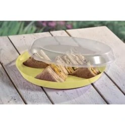 B&M Food Tray With Clear Lid - Yellow 8 B&M Food Tray With Clear Lid - Yellow -Garden Series Store 394984 food tray with clear lid yellow