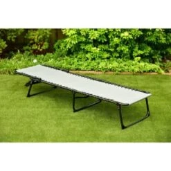 Dakota Premium 3 Position Folding Relaxer Bed - Grey -Garden Series Store 395732 dakota premium 3 position folding relaxer bed 2